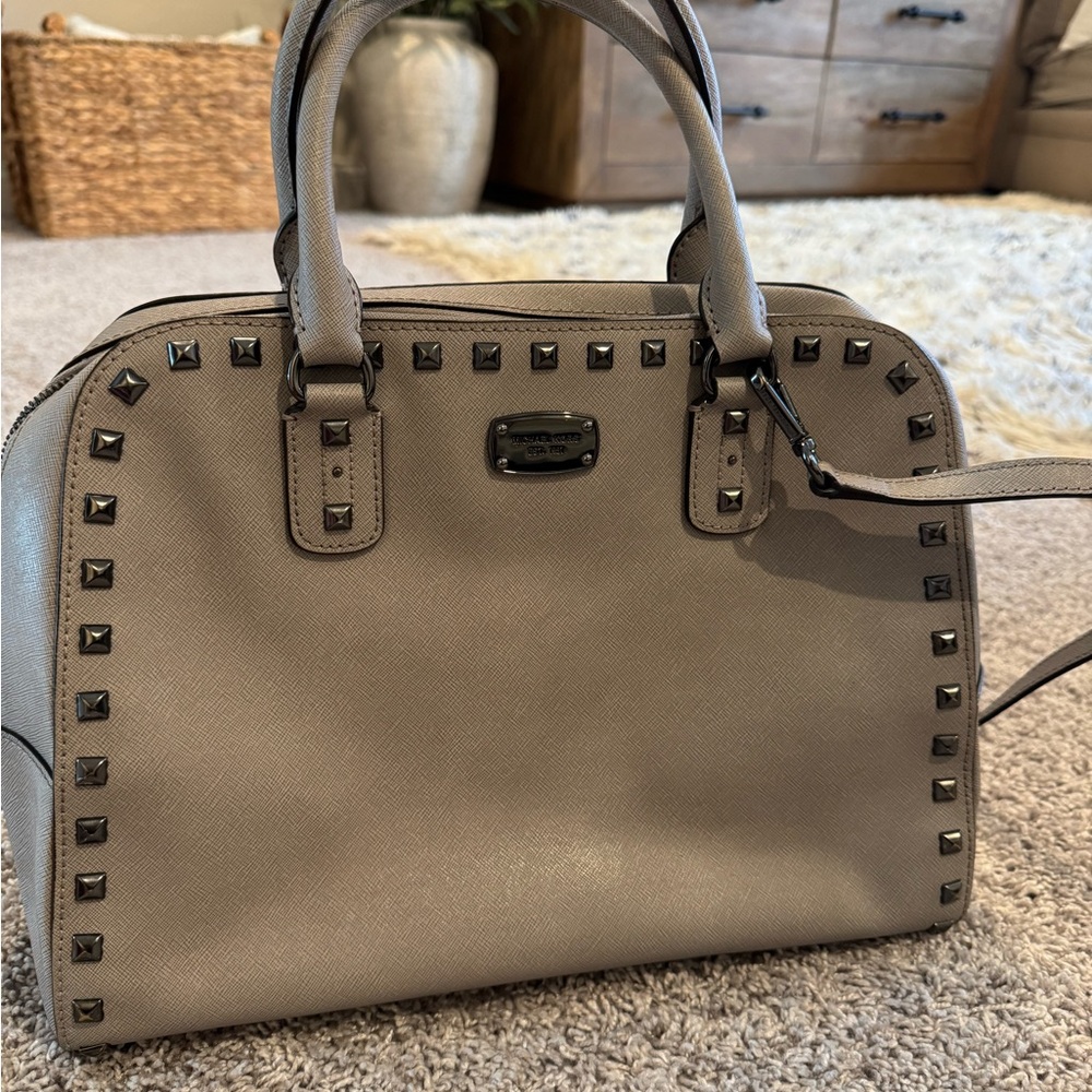 Studded Michael Kors Gray Handbag